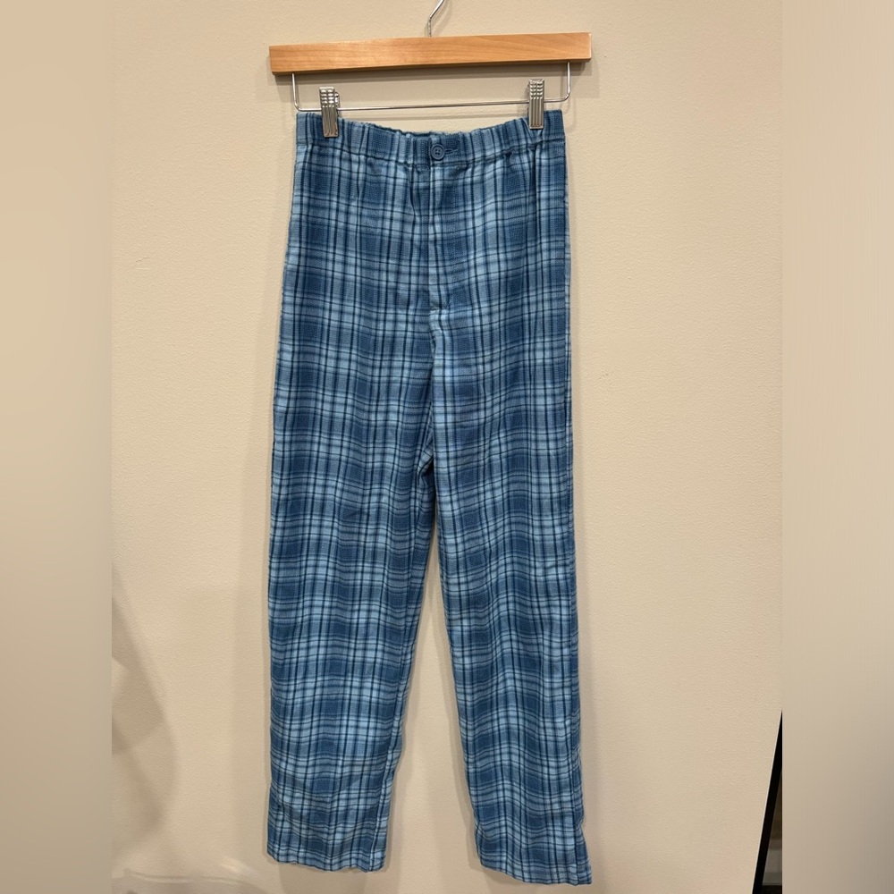 Brandy Melville Blue Plaid Valentina Pants Trousers